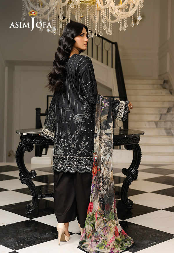 Asim Jofa | Summer Rhapsody | AJMCH-12 EMBROIDERED LAWN - by Libasekhas UK - Registered Vendor of : Asim Jofa - 100% Original Designer Dress