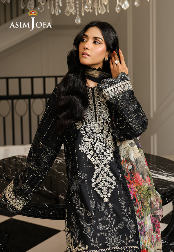 Asim Jofa | Summer Rhapsody | AJMCH-12 EMBROIDERED LAWN - by Libasekhas UK - Registered Vendor of : Asim Jofa - 100% Original Designer Dress