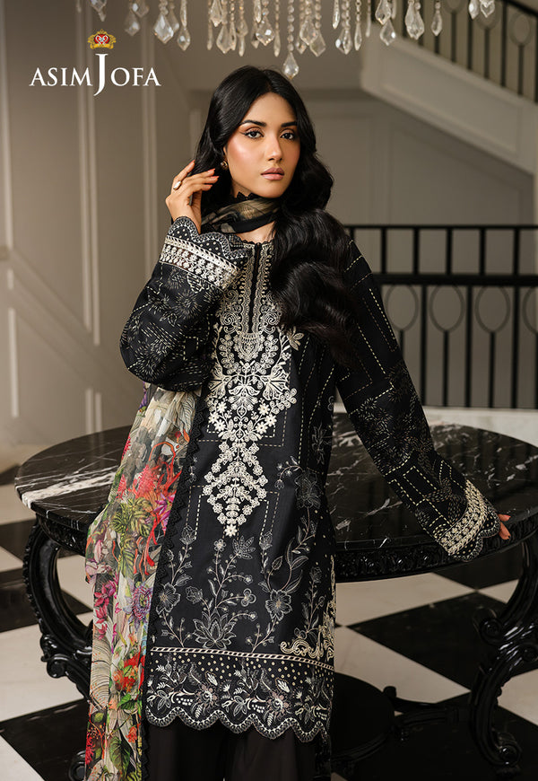 Asim Jofa | Summer Rhapsody | AJMCH-12 EMBROIDERED LAWN - by Libasekhas UK - Registered Vendor of : Asim Jofa - 100% Original Designer Dress