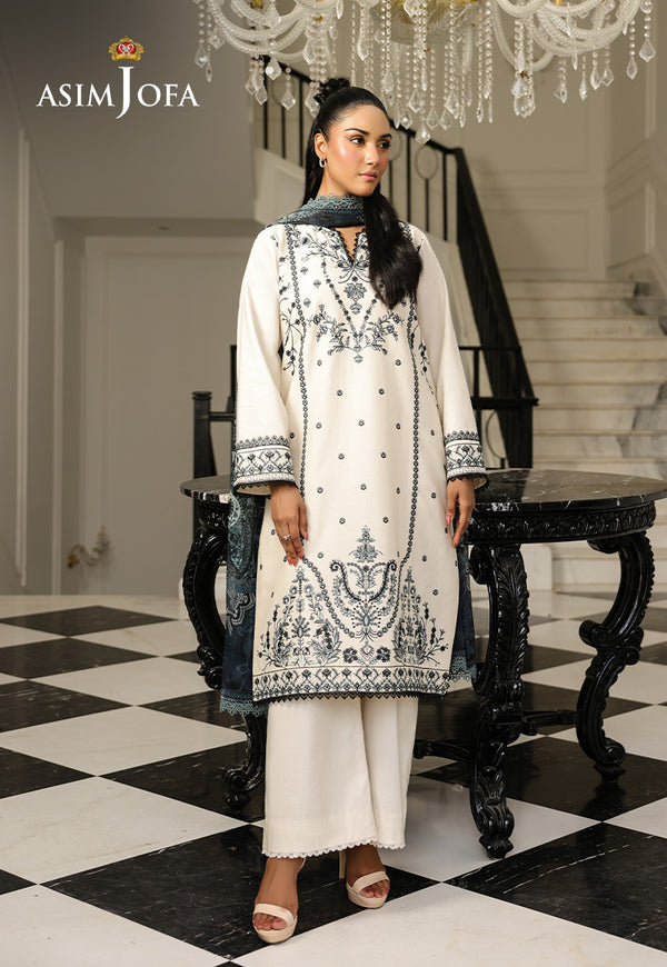 Asim Jofa | Summer Rhapsody | AJMCH-02 EMBROIDERED CAMBRIC - by Libasekhas UK - Registered Vendor of : Asim Jofa - 100% Original Designer Dress