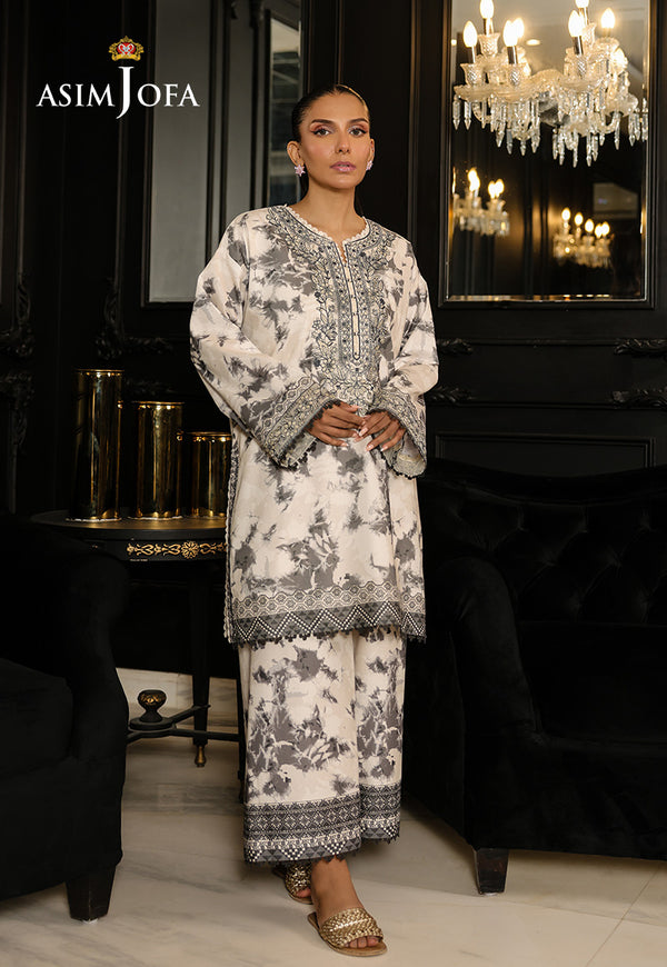 Asim Jofa | Summer Rhapsody | AJMCH-08 EMBROIDERED CAMBRIC - by Libasekhas UK - Registered Vendor of : Asim Jofa - 100% Original Designer Dress