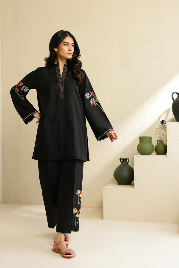 Sahar | Pre Essential Emb Edit | Night Jasmine - by Libasekhas UK - Registered Vendor of : Sahar - 100% Original Designer Dress