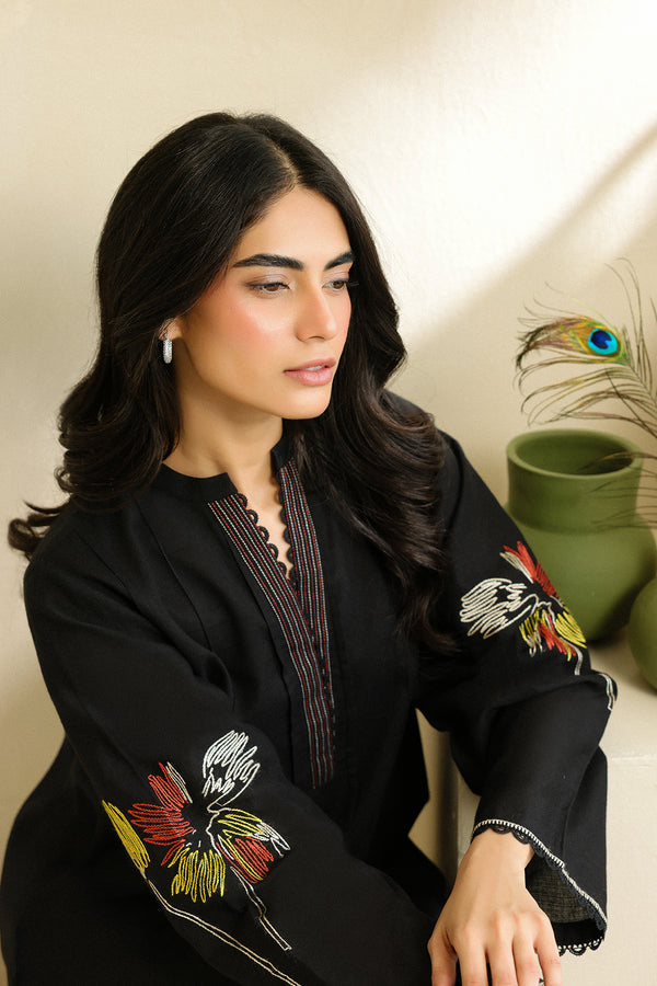 Sahar | Pre Essential Emb Edit | Night Jasmine - by Libasekhas UK - Registered Vendor of : Sahar - 100% Original Designer Dress