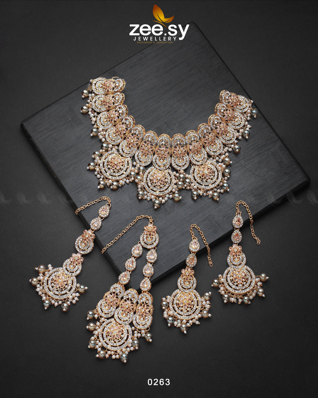 Panoramic Necklace - by - Libasekhas UK - Registered Vendor of : Zeesy - 100% Original Designer Dresss