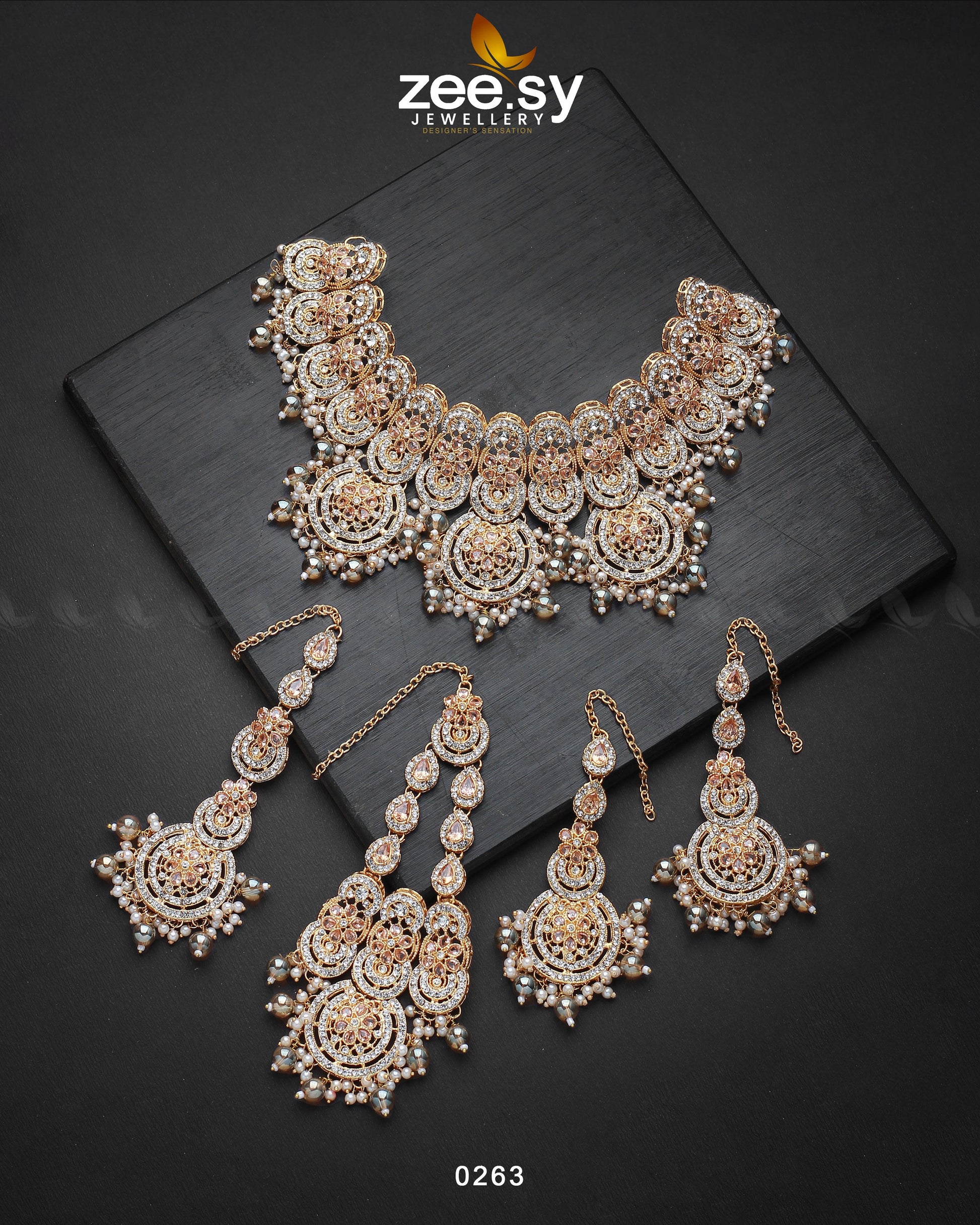 Panoramic Necklace - by - Libasekhas UK - Registered Vendor of : Zeesy - 100% Original Designer Dresss