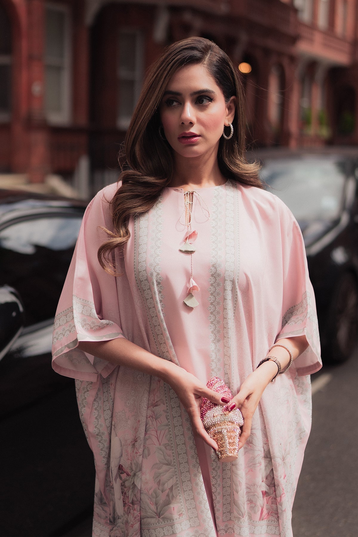 Erum Khan I Kaftan Edit I Fuchsia Fire - by Libasekhas UK - Registered Vendor of : Erum Khan - 100% Original Designer Dress