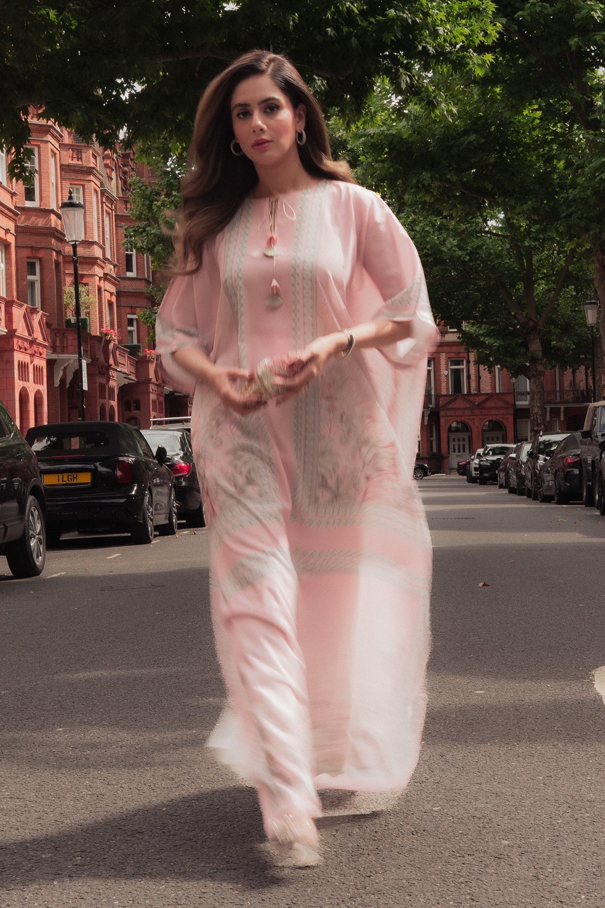 Erum Khan I Kaftan Edit I Fuchsia Fire - by Libasekhas UK - Registered Vendor of : Erum Khan - 100% Original Designer Dress