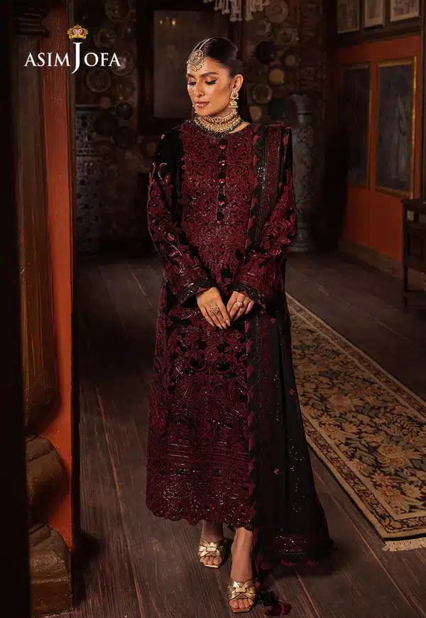 Asim Jofa | Makhmal Wedding Velvet 23 | AJMM-12 - by - Libasekhas UK - Registered Vendor of : Asim Jofa - 100% Original Designer Dresss