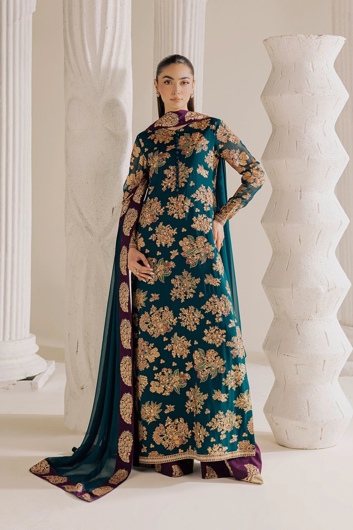 Vanya | Solana Luxe Pret | FF-84 - by Libasekhas UK - Registered Vendor of : Vanya - 100% Original Designer Dress