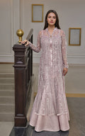Threads and Motifs | Formal Dresses 25 | Net Embroidered Jacket With Maxi - by Libasekhas UK - Registered Vendor of : Threads and Motifs - 100% Original Designer Dress