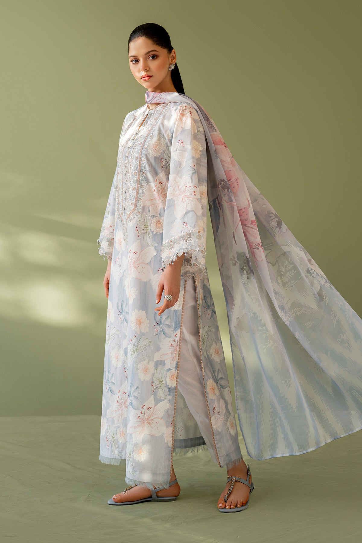 Baroque | Eid Printique | EMBROIDERED PRINTED LAWN UF-4166 - by - Libasekhas UK - Registered Vendor of : Baroque - 100% Original Designer Dresss