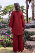 Saad Shaikh | Ease Fall Edit 26 | Merlot - by Libasekhas UK - Registered Vendor of : Saad Shaikh - 100% Original Designer Dress