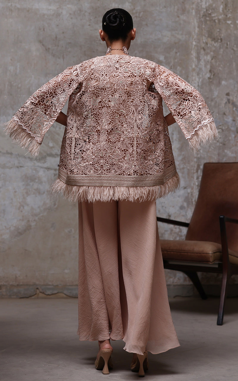 Threads and Motifs | Formal Dresses 25 | Organza Embroidered Jacket With Inner - by Libasekhas UK - Registered Vendor of : Threads and Motifs - 100% Original Designer Dress