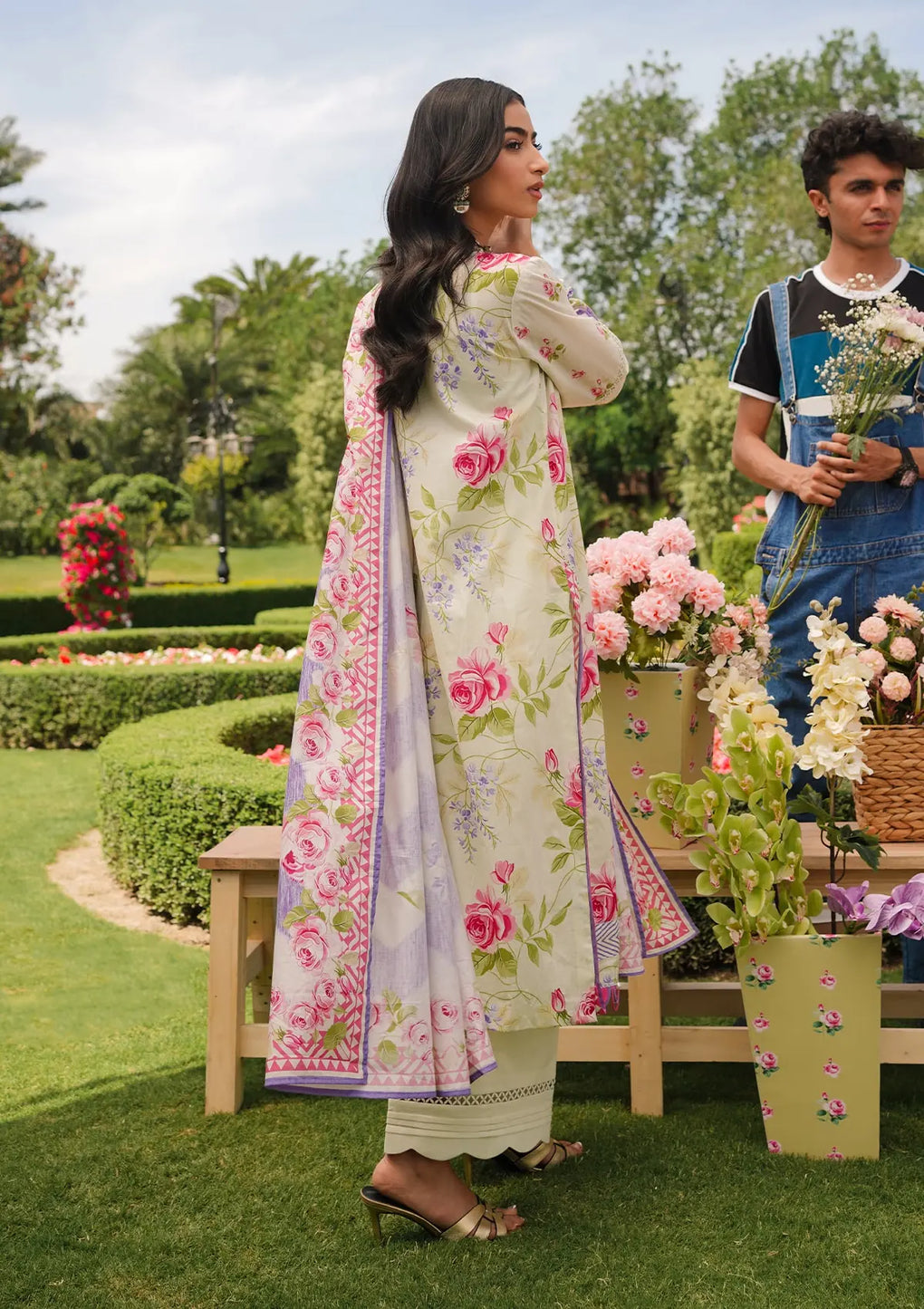 Elaf Premium | Printed Collection 24 | EEP-03B - Meadow Magic - by - Libasekhas UK - Registered Vendor of : Elaf Premium - 100% Original Designer Dresss