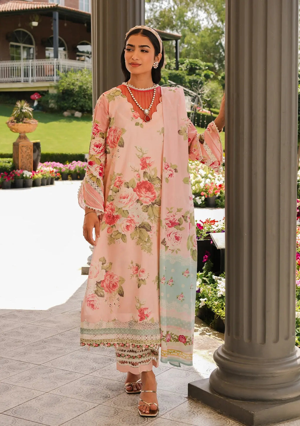 Elaf Premium | Printed Collection 24 | EEP-01B - Petal Pulse - by - Libasekhas UK - Registered Vendor of : Elaf Premium - 100% Original Designer Dresss