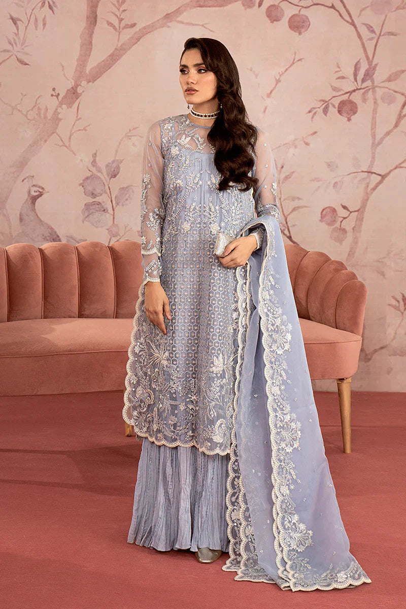 Cross Stitch | Wedding Festive 23 | Scarlet Blue - by - Libasekhas UK - Registered Vendor of : Cross Stitch - 100% Original Designer Dresss