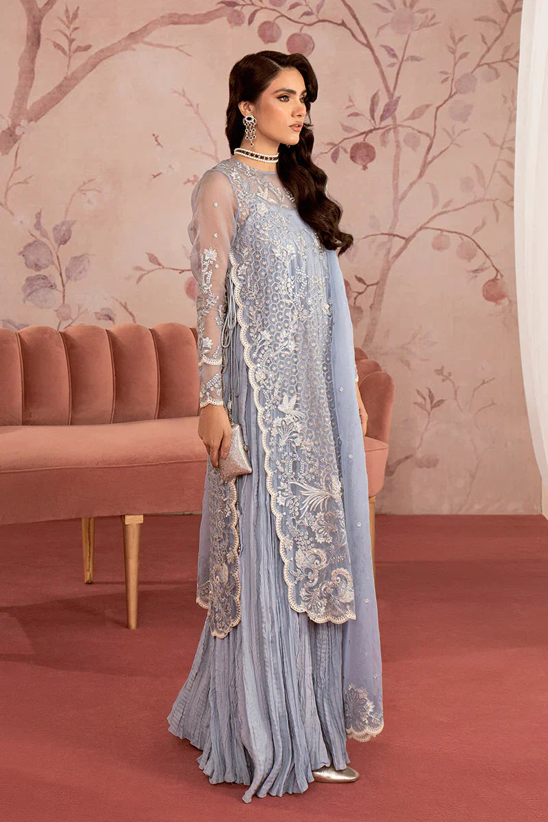 Cross Stitch | Wedding Festive 23 | Scarlet Blue - by - Libasekhas UK - Registered Vendor of : Cross Stitch - 100% Original Designer Dresss