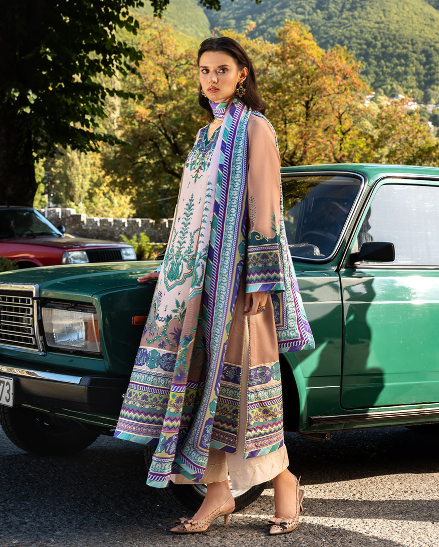 Mushq | Nirvana Printed Silk | Aurora Echo - by Libasekhas UK - Registered Vendor of : Mushq - 100% Original Designer Dress