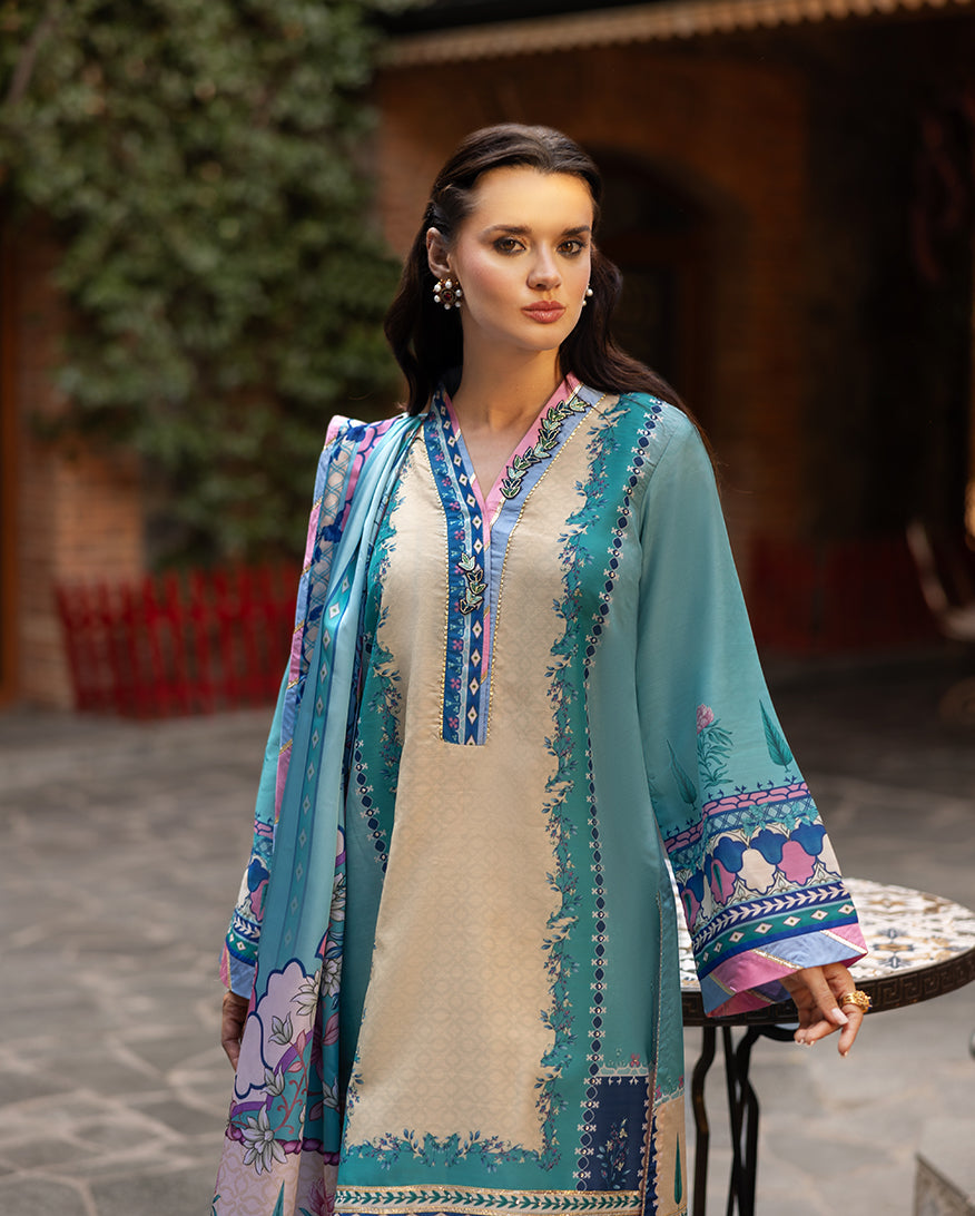 Mushq | Nirvana Printed Silk | Seraphic Dust - by Libasekhas UK - Registered Vendor of : Mushq - 100% Original Designer Dress