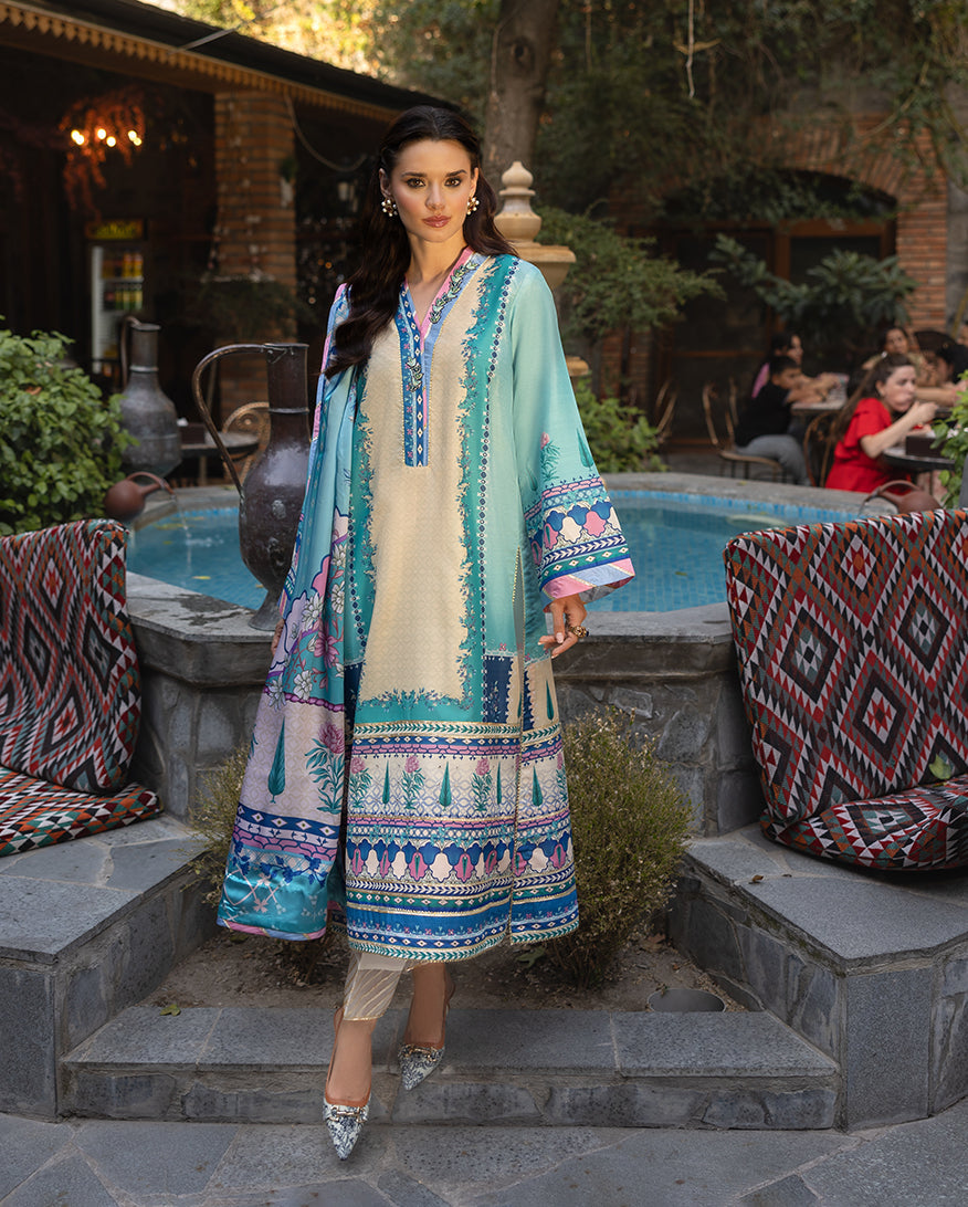 Mushq | Nirvana Printed Silk | Seraphic Dust - by Libasekhas UK - Registered Vendor of : Mushq - 100% Original Designer Dress