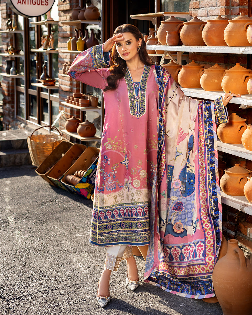 Mushq | Nirvana Printed Silk | Meridian Bloom - by Libasekhas UK - Registered Vendor of : Mushq - 100% Original Designer Dress