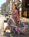 Mushq | Nirvana Printed Silk | Meridian Bloom - by Libasekhas UK - Registered Vendor of : Mushq - 100% Original Designer Dress