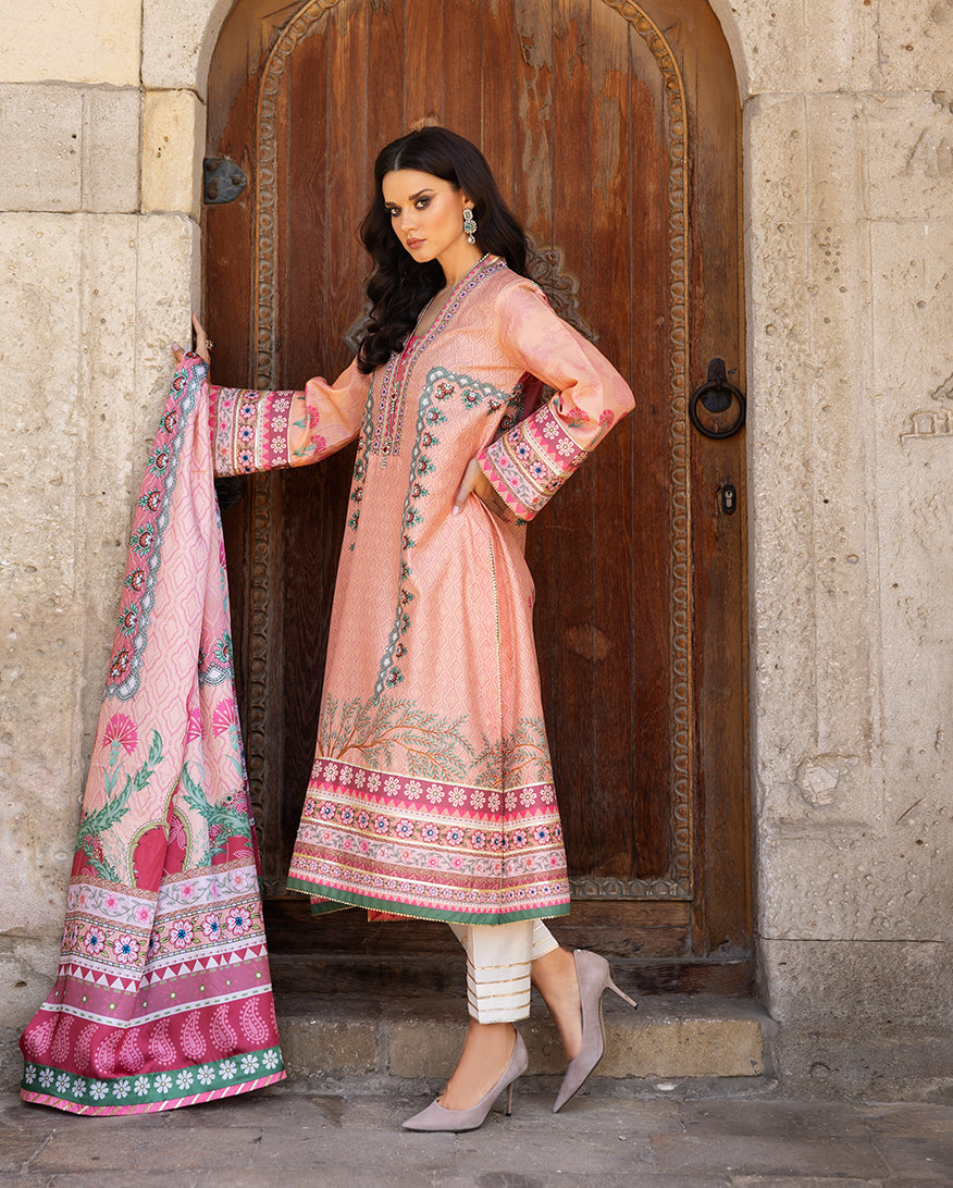 Mushq | Nirvana Printed Silk | Pulsar Petal - by Libasekhas UK - Registered Vendor of : Mushq - 100% Original Designer Dress