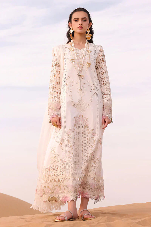 Qalamkar | Chikankari Eid Edit 24 | KM-02 SAOIRSE - by - Libasekhas UK - Registered Vendor of : Qalamkar - 100% Original Designer Dresss