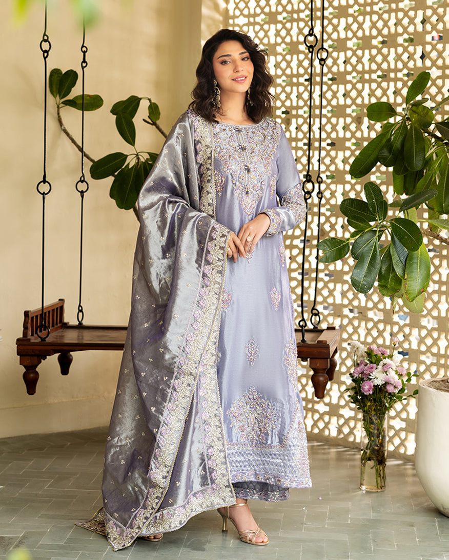 Mushq | Sunehri Lama Silk | Samiya - by Libasekhas UK - Registered Vendor of : Mushq - 100% Original Designer Dress