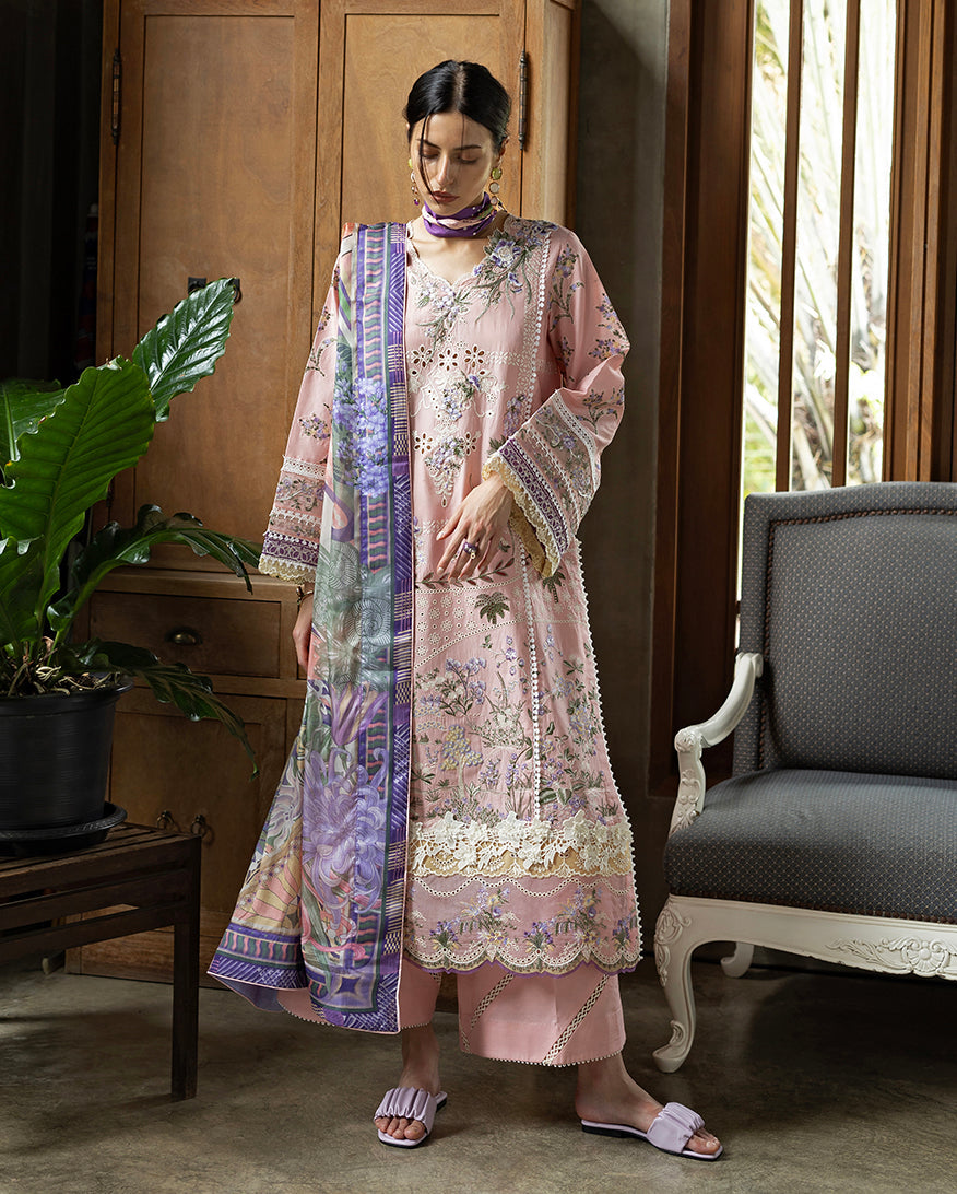 Esmel | Mon Tresor Luxe Lawn 26 | Rosy - by Libasekhas UK - Registered Vendor of : Esmel - 100% Original Designer Dress