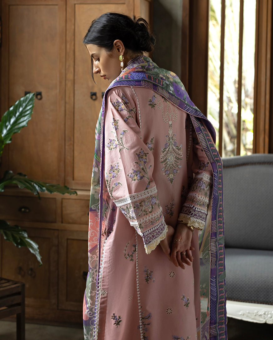 Esmel | Mon Tresor Luxe Lawn 26 | Rosy - by Libasekhas UK - Registered Vendor of : Esmel - 100% Original Designer Dress