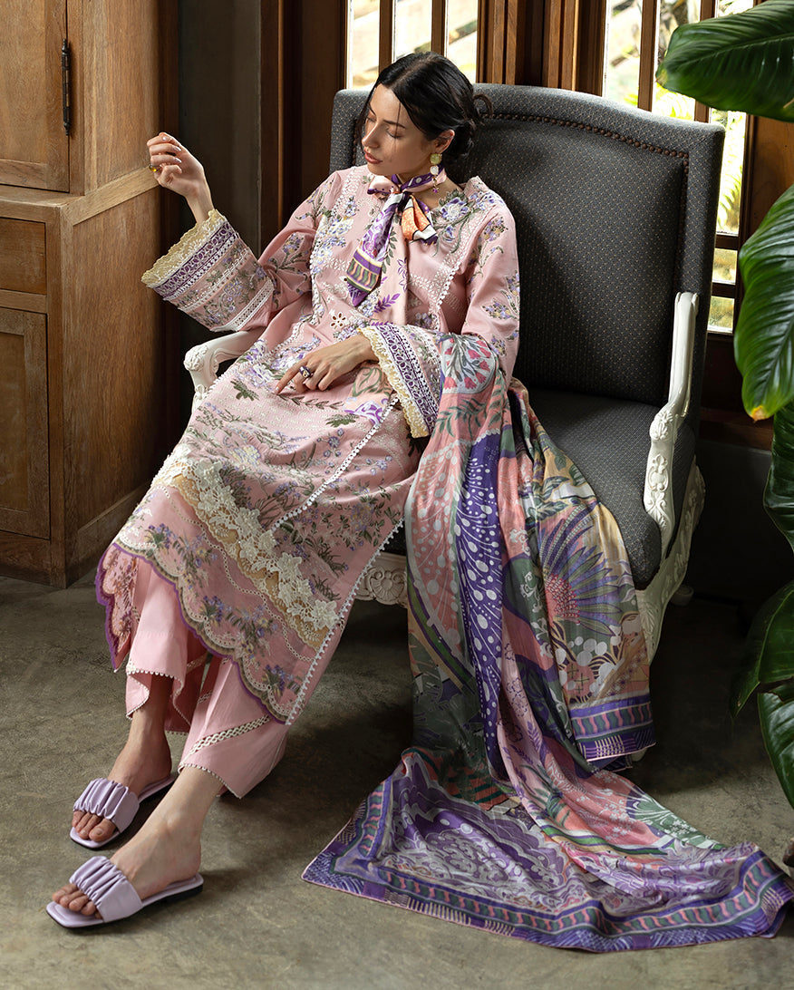 Esmel | Mon Tresor Luxe Lawn 26 | Rosy - by Libasekhas UK - Registered Vendor of : Esmel - 100% Original Designer Dress