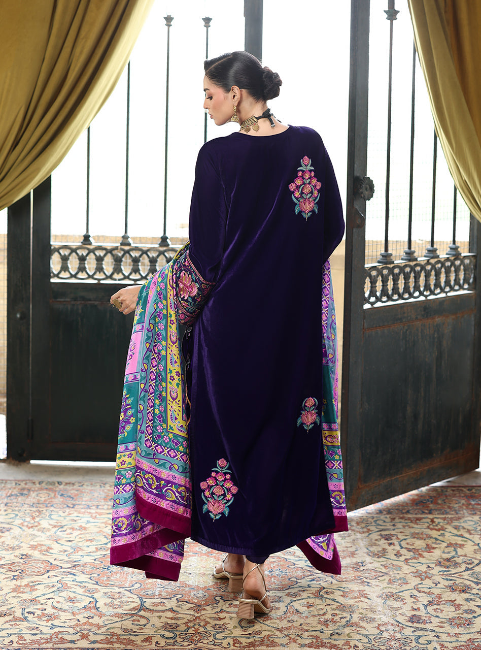 Zainab Chottani | Velura Velvet Edit 25 | Ameth Long Shirt - by Libasekhas UK - Registered Vendor of : Zainab Chottani - 100% Original Designer Dress