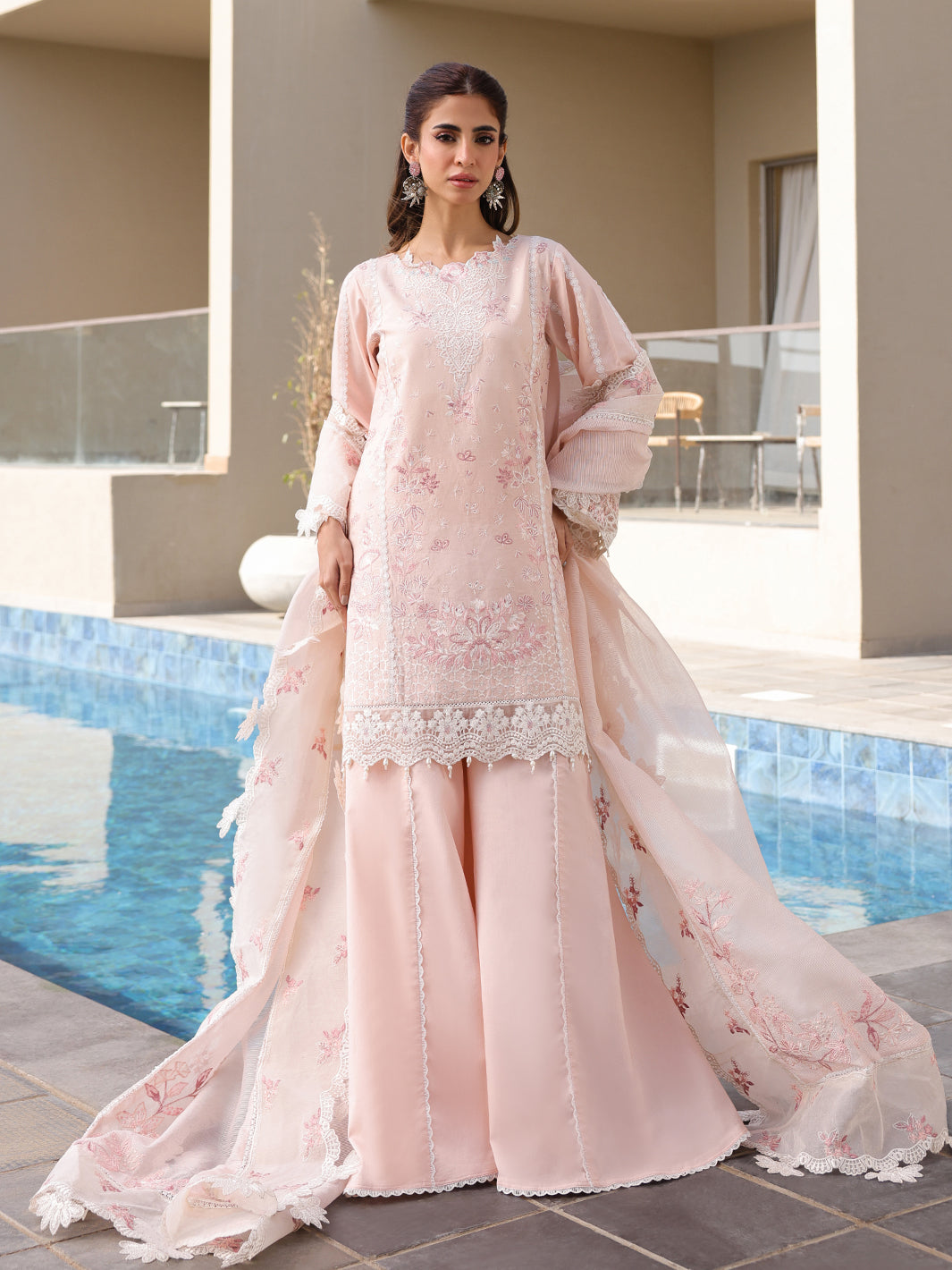 Faiza Faisal | Marine Luxury Lawn 25 | MARIA - Ladies Clothes -  Libasekhas