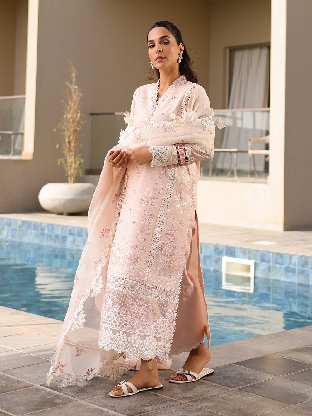 Faiza Faisal | Marine Luxury Lawn 25 | MARIA - by - Libasekhas UK - Registered Vendor of : Faiza Faisal - 100% Original Designer Dresss