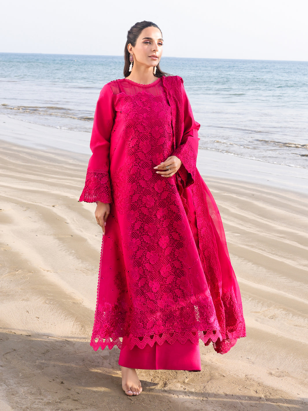 Faiza Faisal | Marine Luxury Lawn 25 | AROHA - by - Libasekhas UK - Registered Vendor of : Lawn - 100% Original Designer Dresss