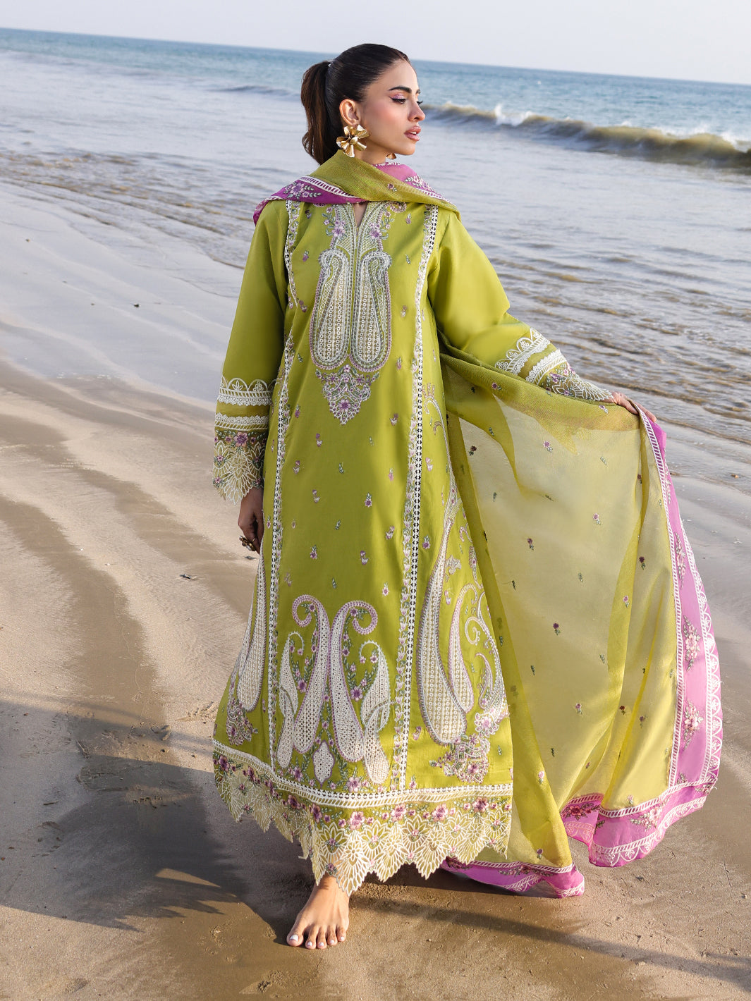Faiza Faisal | Marine Luxury Lawn 25 | HINA - Ladies Clothes -  Libasekhas