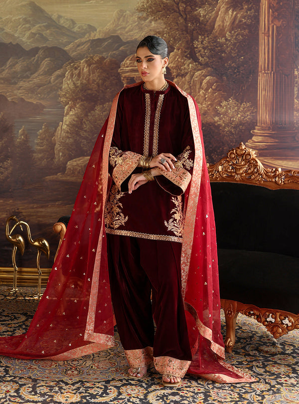 Zainab Chottani | Velura Velvet Edit 25 | Cleo Farshi - by Libasekhas UK - Registered Vendor of : Zainab Chottani - 100% Original Designer Dress