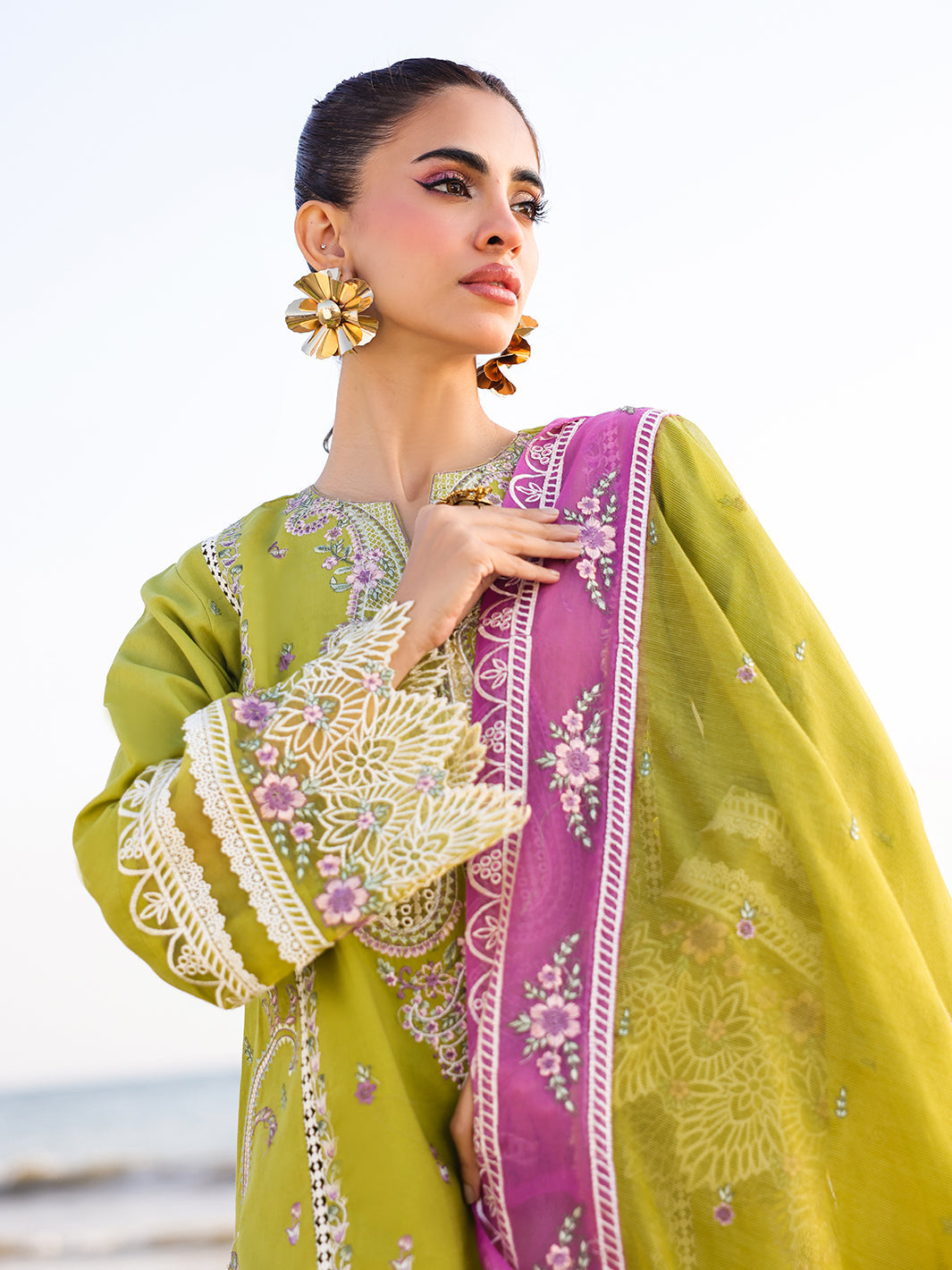 Faiza Faisal | Marine Luxury Lawn 25 | HINA - by - Libasekhas UK - Registered Vendor of : Faiza Faisal - 100% Original Designer Dresss