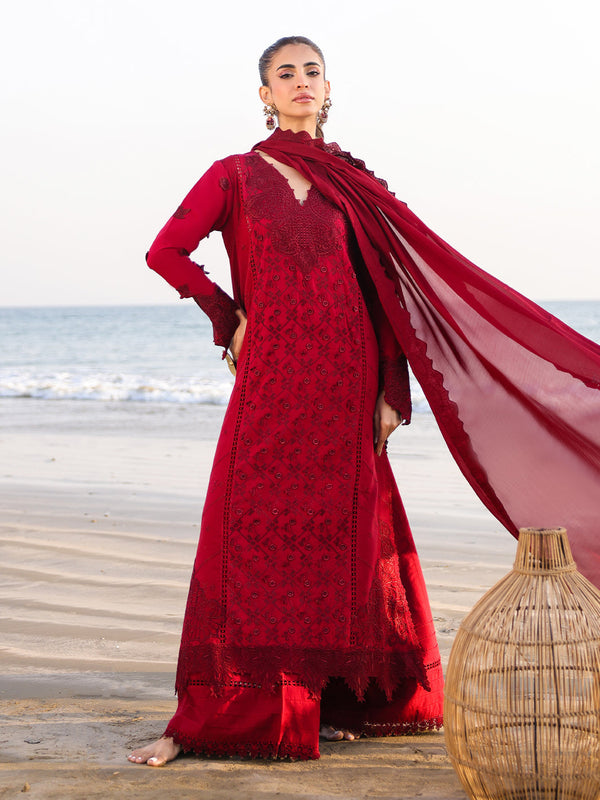 Faiza Faisal | Marine Luxury Lawn 25 | TARA - by - Libasekhas UK - Registered Vendor of : Faiza Faisal - 100% Original Designer Dresss