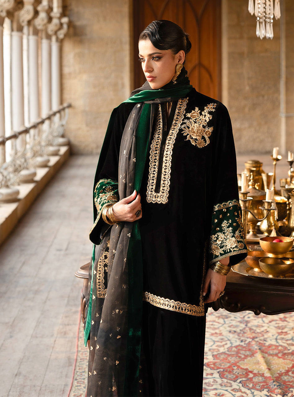 Zainab Chottani | Velura Velvet Edit 25 | Emel Farshi - by Libasekhas UK - Registered Vendor of : Zainab Chottani - 100% Original Designer Dress