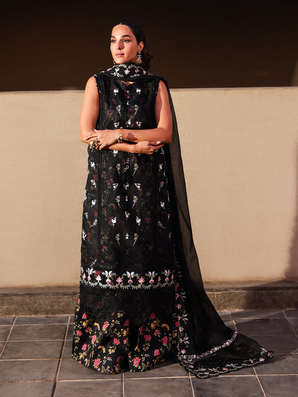Faiza Faisal | Marine Luxury Lawn 25 | ELVA - by - Libasekhas UK - Registered Vendor of : Faiza Faisal - 100% Original Designer Dresss