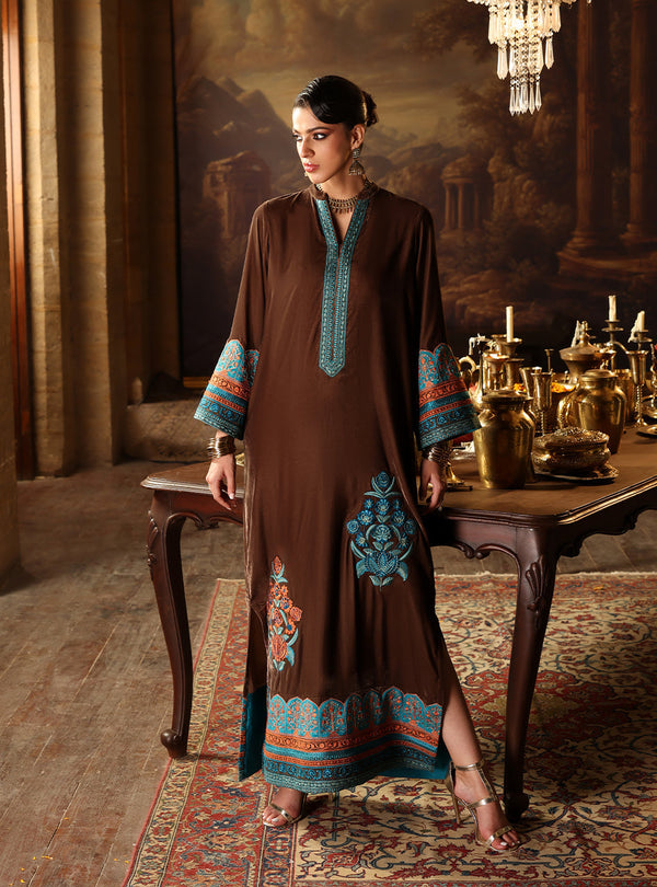 Zainab Chottani | Velura Velvet Edit 25 | Sienna Kaftan - by Libasekhas UK - Registered Vendor of : Zainab Chottani - 100% Original Designer Dress