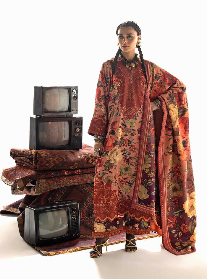 Zainab Chottani | Winter Shawl 25 | Abibi - D10 - by Libasekhas UK - Registered Vendor of : Zainab Chottani - 100% Original Designer Dress