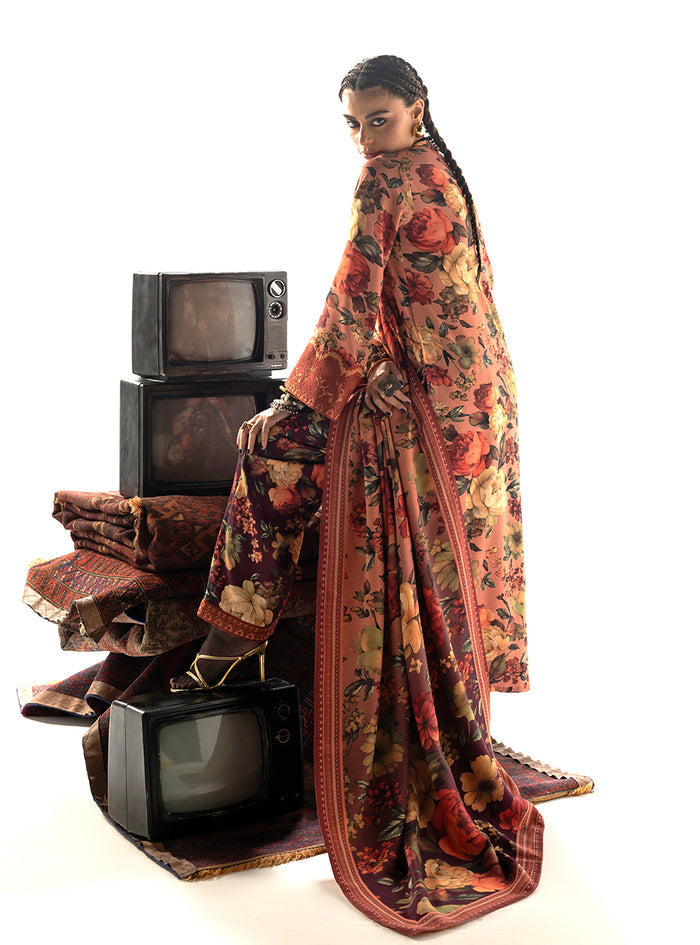 Zainab Chottani | Winter Shawl 25 | Abibi - D10 - by Libasekhas UK - Registered Vendor of : Zainab Chottani - 100% Original Designer Dress