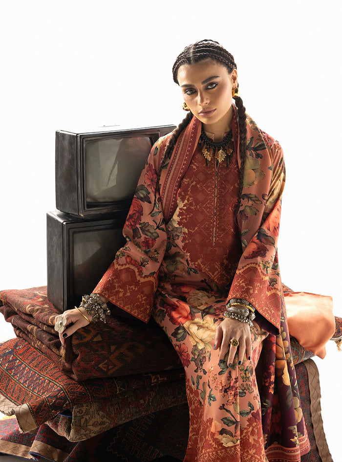 Zainab Chottani | Winter Shawl 25 | Abibi - D10 - by Libasekhas UK - Registered Vendor of : Zainab Chottani - 100% Original Designer Dress
