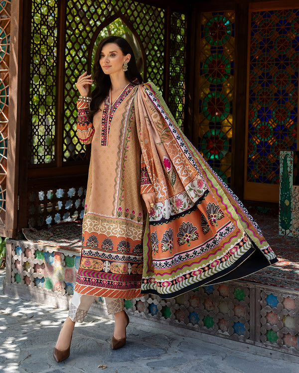 Mushq | Nirvana Printed Silk | Solara Crest - by Libasekhas UK - Registered Vendor of : Mushq - 100% Original Designer Dress
