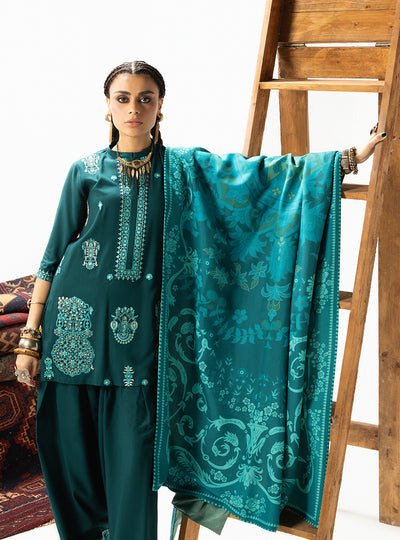 Zainab Chottani | Winter Shawl 25 | Kyana - D6 - by Libasekhas UK - Registered Vendor of : Zainab Chottani - 100% Original Designer Dress