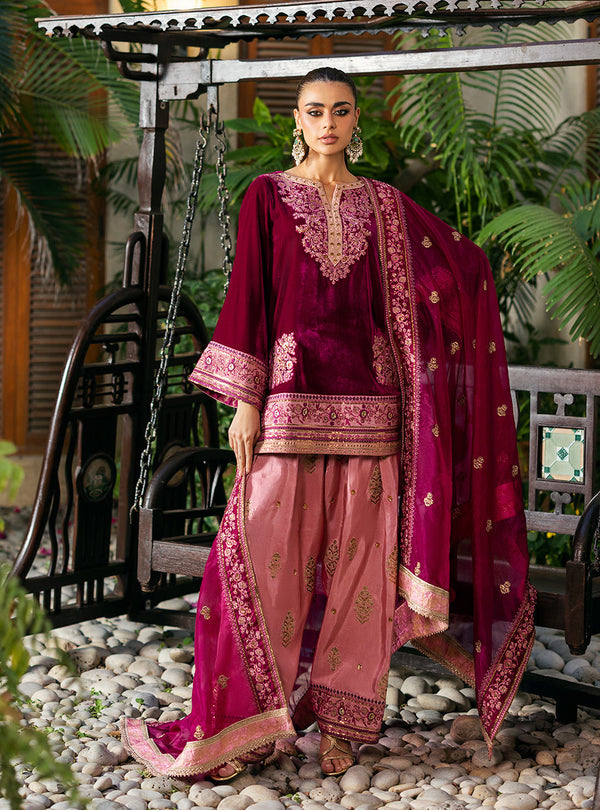 Zainab Chottani | Velvet 25 | Rubi - by Libasekhas UK - Registered Vendor of : Zainab Chottani - 100% Original Designer Dress