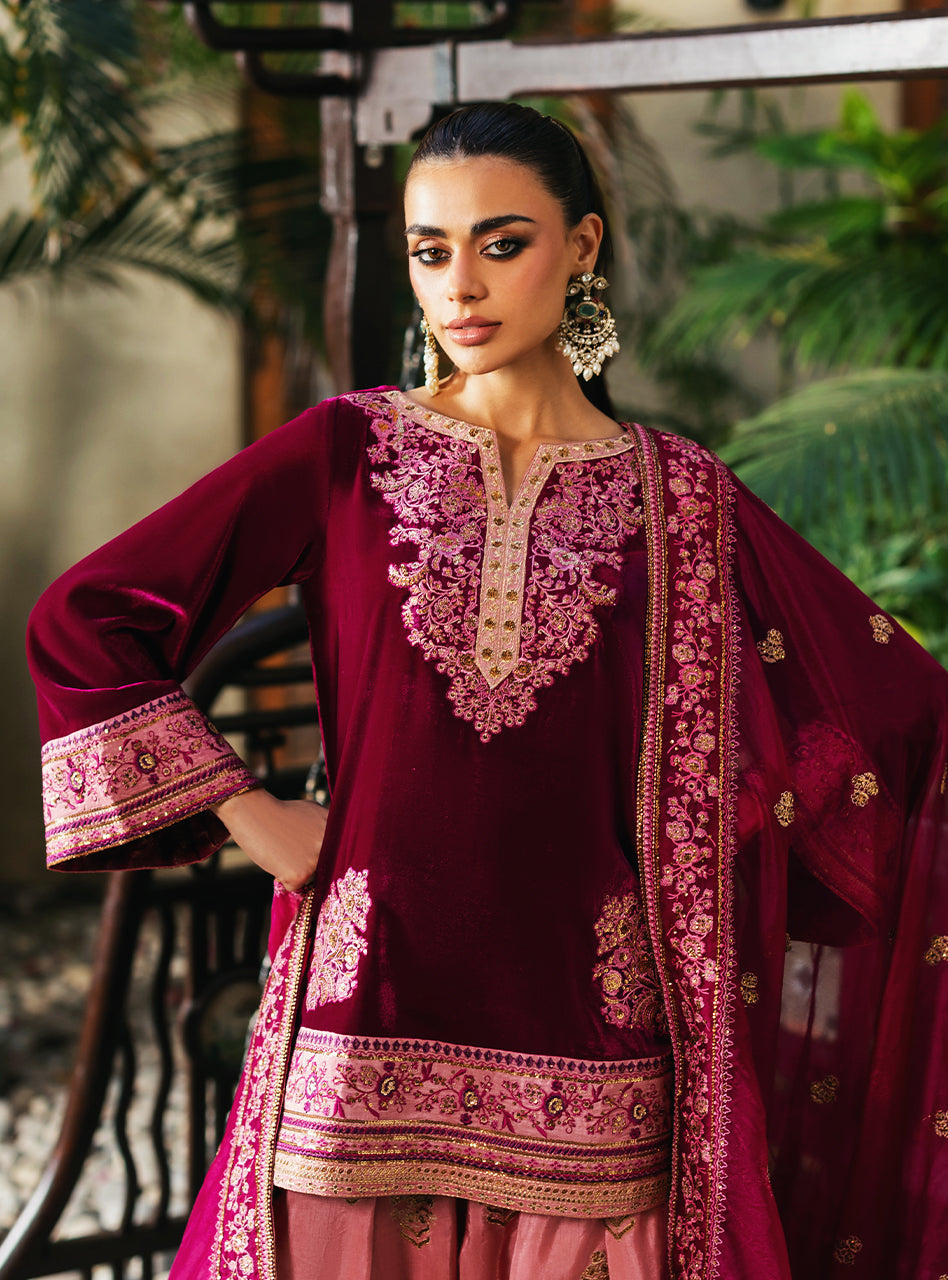 Zainab Chottani | Velvet 25 | Rubi - by Libasekhas UK - Registered Vendor of : Zainab Chottani - 100% Original Designer Dress
